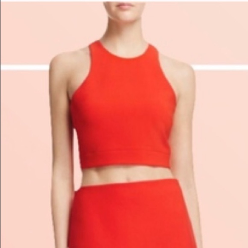 Likely red crop top